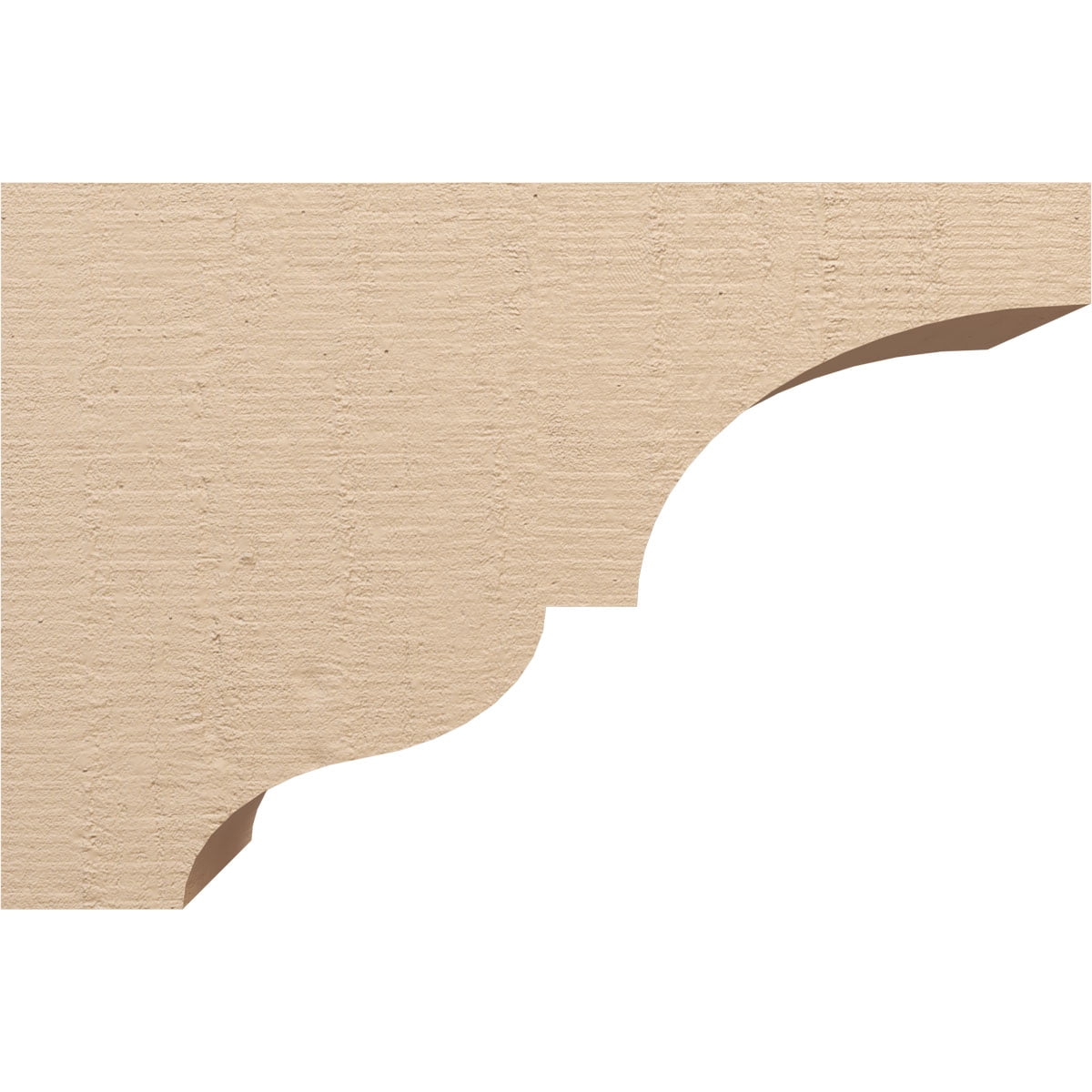 11"W x 33"D x 22"H Classic Asheboro Rough Cedar Woodgrain TimberThane Corbel, Primed Tan