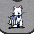 thumbnail image 4 of Inktastic US Flag Westie Boys or Girls Baby Bib, 4 of 4