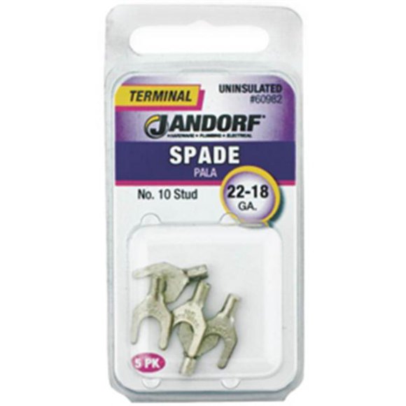 Jandorf Specialty Hardw 60982 Unisulated Spade Terminal - 22-18 ga., 10 in. Stud