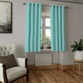 thumbnail image 2 of Ambesonne Teal Grommet Curtain, Design Vibrant, 50" x 63", Teal White, 2 of 6