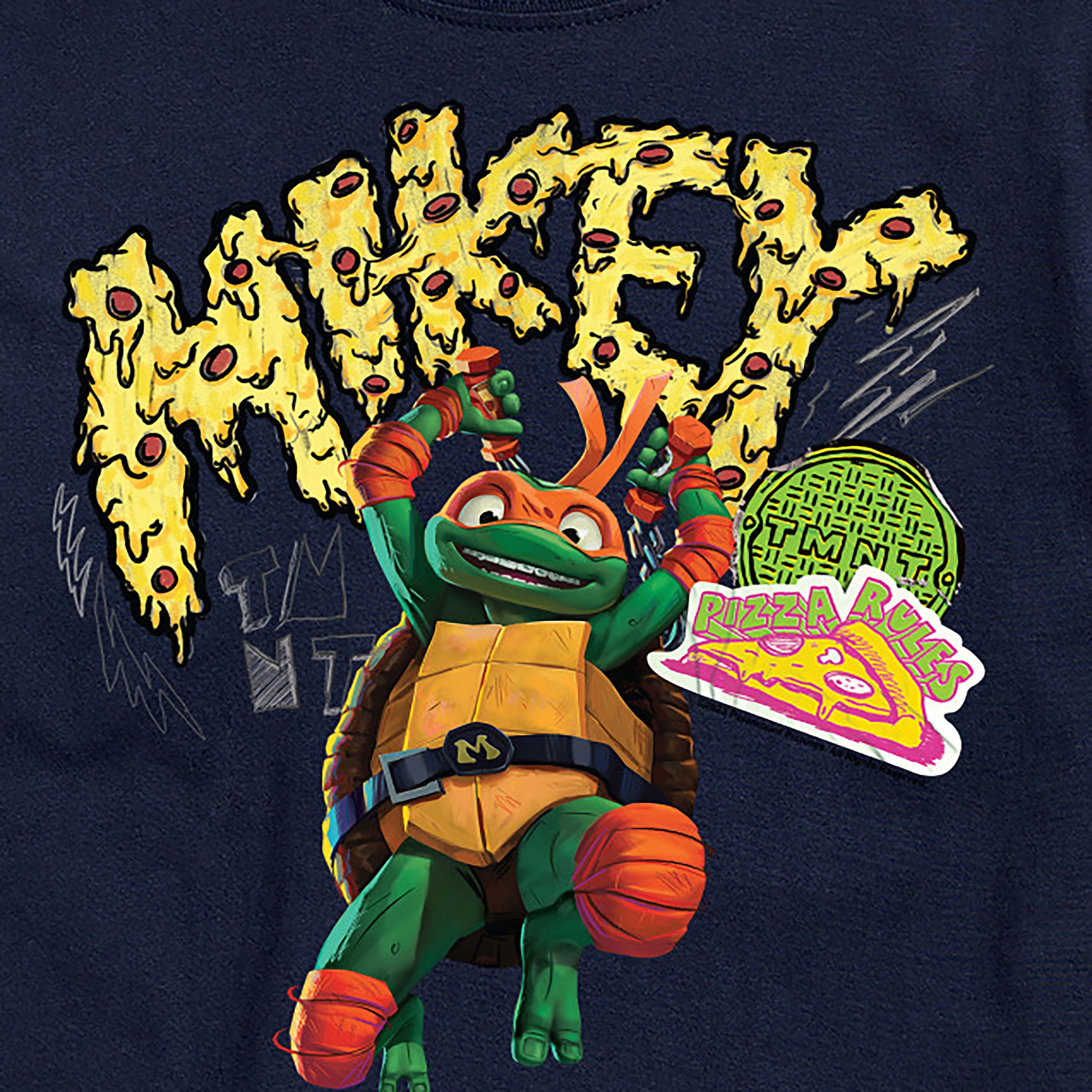 EUC TMNT Teenage Mutant Ninja Turtles boys XS t-shirt Mikey Blackbelt  awesome