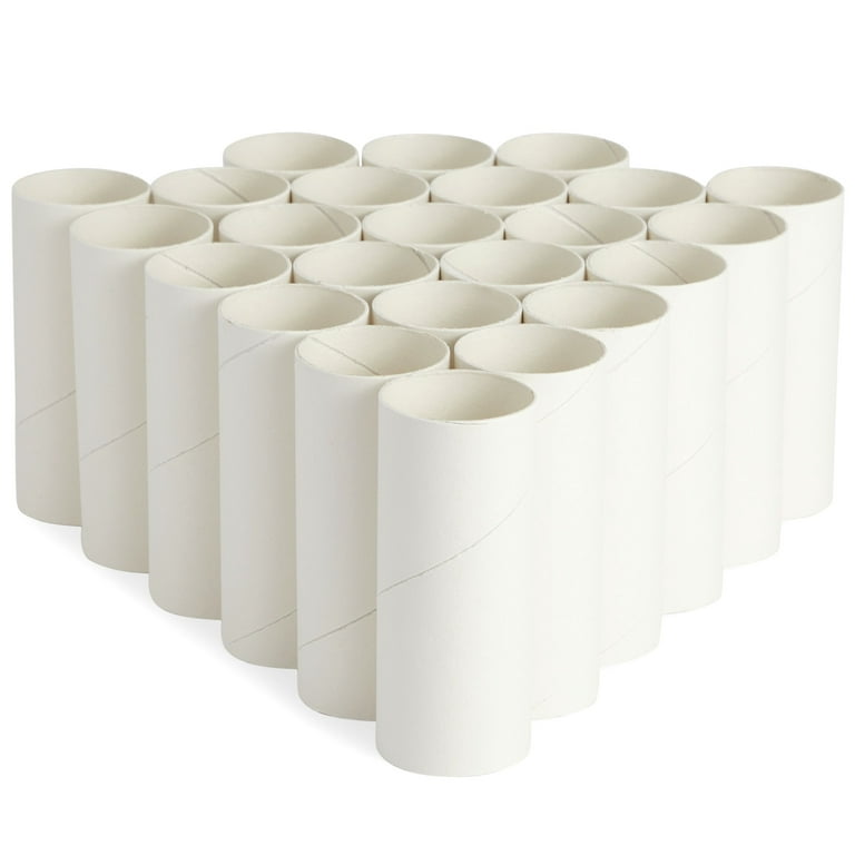 24 Pack Toilet Paper Rolls For Crafts, Empty White Cardboard Tubes