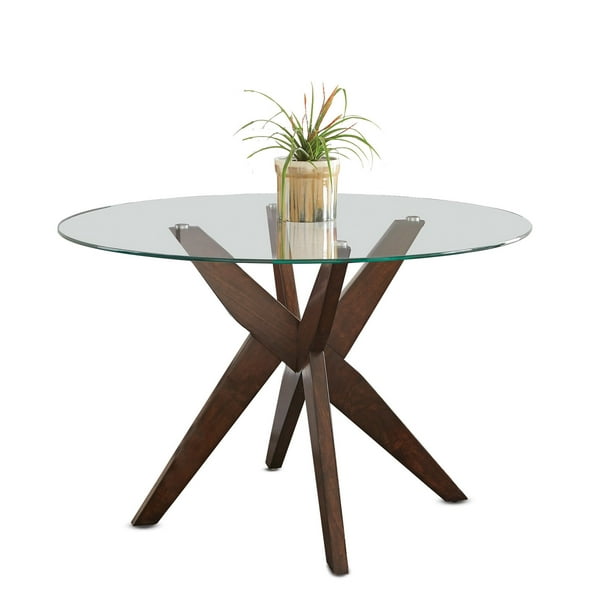 Amalie 48 Round Glass Top Dining Table, Round Table Special Offers