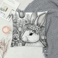 thumbnail image 2 of COMIO  Easter Floral Tulip Garland Bunny Throw Pillow Cover, Spring Rabbit Holiday Cushion Case Decoration for Sofa Couch White, 2 of 5