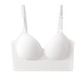 thumbnail image 2 of Pounoo Bras for Women Shiny Strap Ribbed Plain Bras Daily Dating Moments Stretchy Lightweight Supportive Bras Gift, 2 of 5