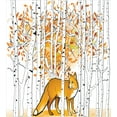 thumbnail image 3 of Hunting Duvet Cover Set, Fox Hunting in Autumn Forest Birch Trees Rustic Life Wilderness Animal, Decorative 3 Piece Bedding Set with 2 Pillow Shams, Queen Size, Orange White Black, by Ambesonne, 3 of 3