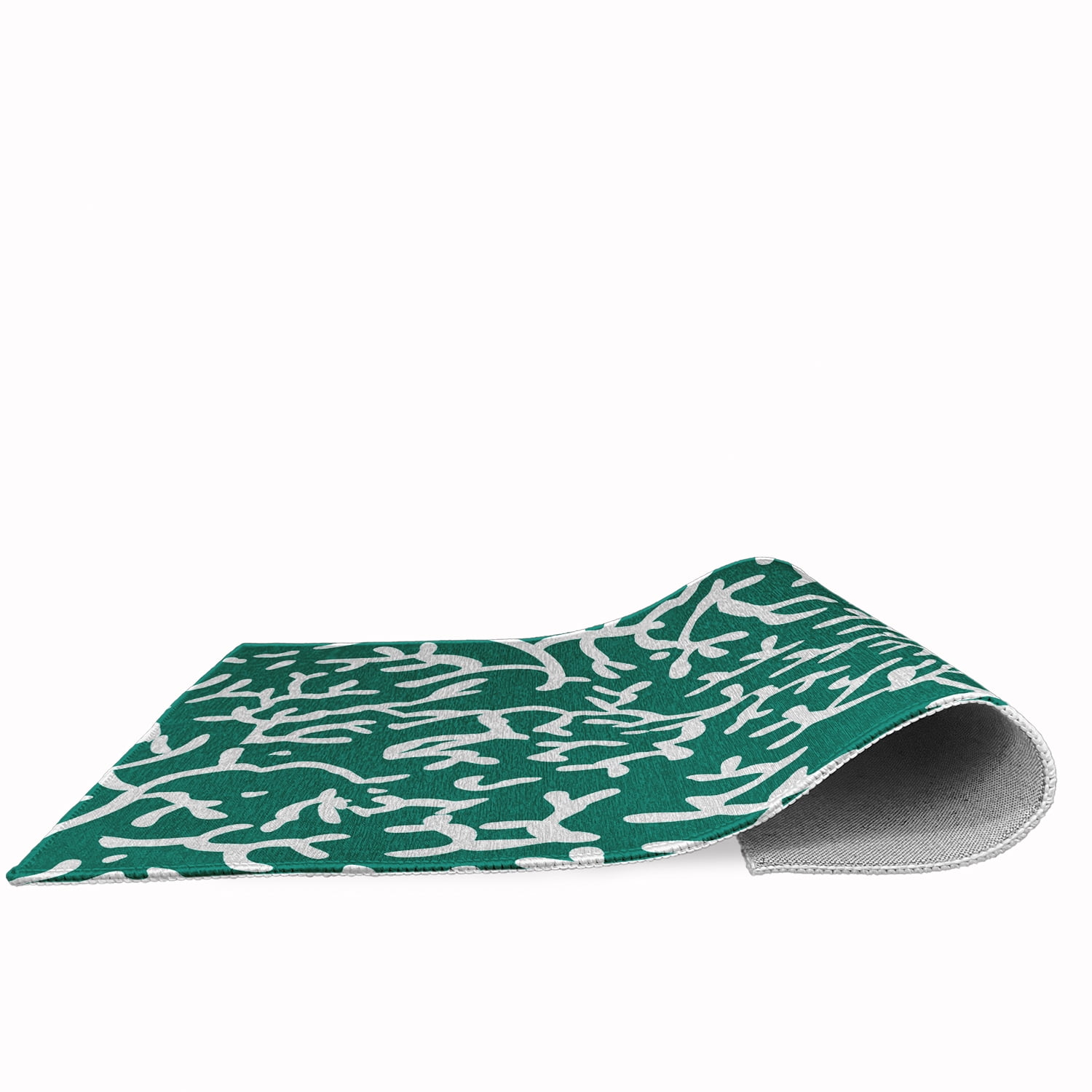 3' x 5' Simply Daisy Seaweed Beach Style Chenille Area Rug, Kelly Green