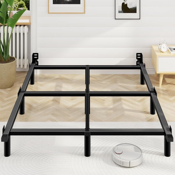 Queen Bed Frame, 7 Inch Heavy Duty Metal Base for Box Spring, 9 Legs