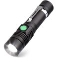 thumbnail image 1 of Rechargeable Usb Led Flashlight, 600-lumen Flashlight, Ip65 Waterproof, 4 Light Modes, Zoomable Flashlight Fr Household, Camping, Hiking, 1 of 5