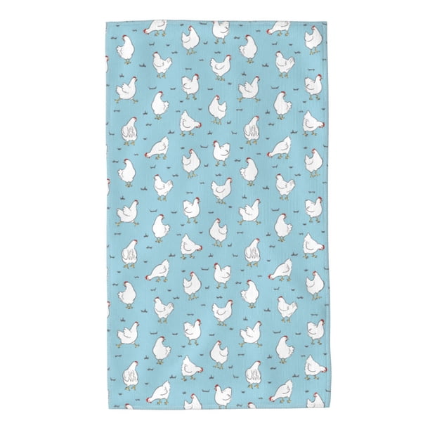 Balery Funny Chicken Toalla de Microfibra Premium con Estampado – 27.5x16 pulgadas, Alta Absorción, Suave y Aterciopelada, Secado Rápido