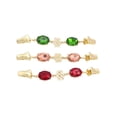thumbnail image 1 of Accesorio de ropa con hebilla de rebeca de moda con clip de suéter de cristal 3 piezas (rojo, verde, rosa), 1 of 5