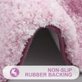 thumbnail image 4 of Buganda Luxury U-Shaped Bathroom Rugs, Super Soft and Absorbent Microfiber Toilet Bath Mats, Non-Slip Contour Bathroom Carpets with Rubber Backing, 20X24, Purple, 4 of 7