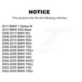 thumbnail image 2 of Positive Plus Front Rear Semi-Metallic Brake Pads Kit for Car BMW M3 650i 645Ci 550i 750i 545i 750Li 745i 535i 745Li 1 Series M 760Li 760i KPF-100429, 2 of 8
