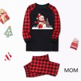 thumbnail image 2 of Odeerbi Christmas Pajamas for Family Plaid Holiday Long Sleeve Family Christmas Pajamas Matching Sets Mom Fashion Print Sleepwear Xmas Family Matching PJs Set Black, 2 of 5