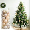 thumbnail image 5 of Antqov Christmas Tree Ornaments 24PCS Colorful Hanging Ball 1.57" Plastic Balls Christmas Decorations Christmas Pendants Baubles for Holidays Party Tree Office Decor, 5 of 6