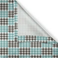 thumbnail image 6 of Ambesonne Plaid Valance & Curtain, Bicolor Checkered Retro, 55"x30", Dark Brown Seafoam White, 6 of 6