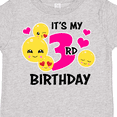 thumbnail image 4 of Inktastic Its My 3rd Birthday with Smiling Emoticons Girls Toddler T-Shirt, 4 of 5