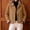 Camel, variant on Women's Short Trench Jacket Button Front Plaid Lining Top Lightweight Casual Outerwear with Pockets Spring Fall Work Daily Travel Coat for Women Black S
