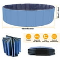 thumbnail image 3 of TeqHome Foldable Dog Kiddie Pool Heavy Duty PVC Dog Pet Bath Pool Non-Slip Collapsible Pet Pool for Outdoor Backyard 63" Blue, 3 of 10