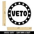 thumbnail image 2 of Veto Circle with Stars Self-Inking Rubber Stamp Ink Stamper - Green Ink - Medium 1 Inch, 2 of 7