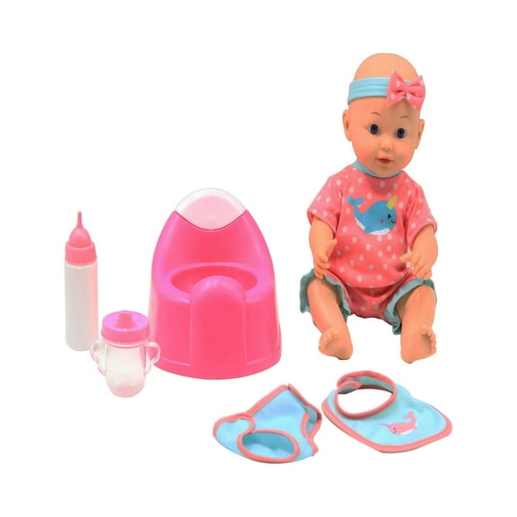 Dream Collection, Drink & Wet Baby Doll with Training Potty - Lifelike Baby Doll and Accessories for Realistic Pretend Play, Hard Body - 14”