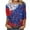 A.Blue-04, variant on Womens Fourth of July Shirts Retro Style Graphic 3/4 Sleeve Round Neck Loose Fit Tops