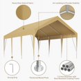 thumbnail image 2 of Kselythan Carport, Heavy Duty Carport, Waterproof Car Port for Car Boat Truck Motorcycle, Car Canopy Garage Party Tent Boat Shelter, Easy Installation, 2 of 7