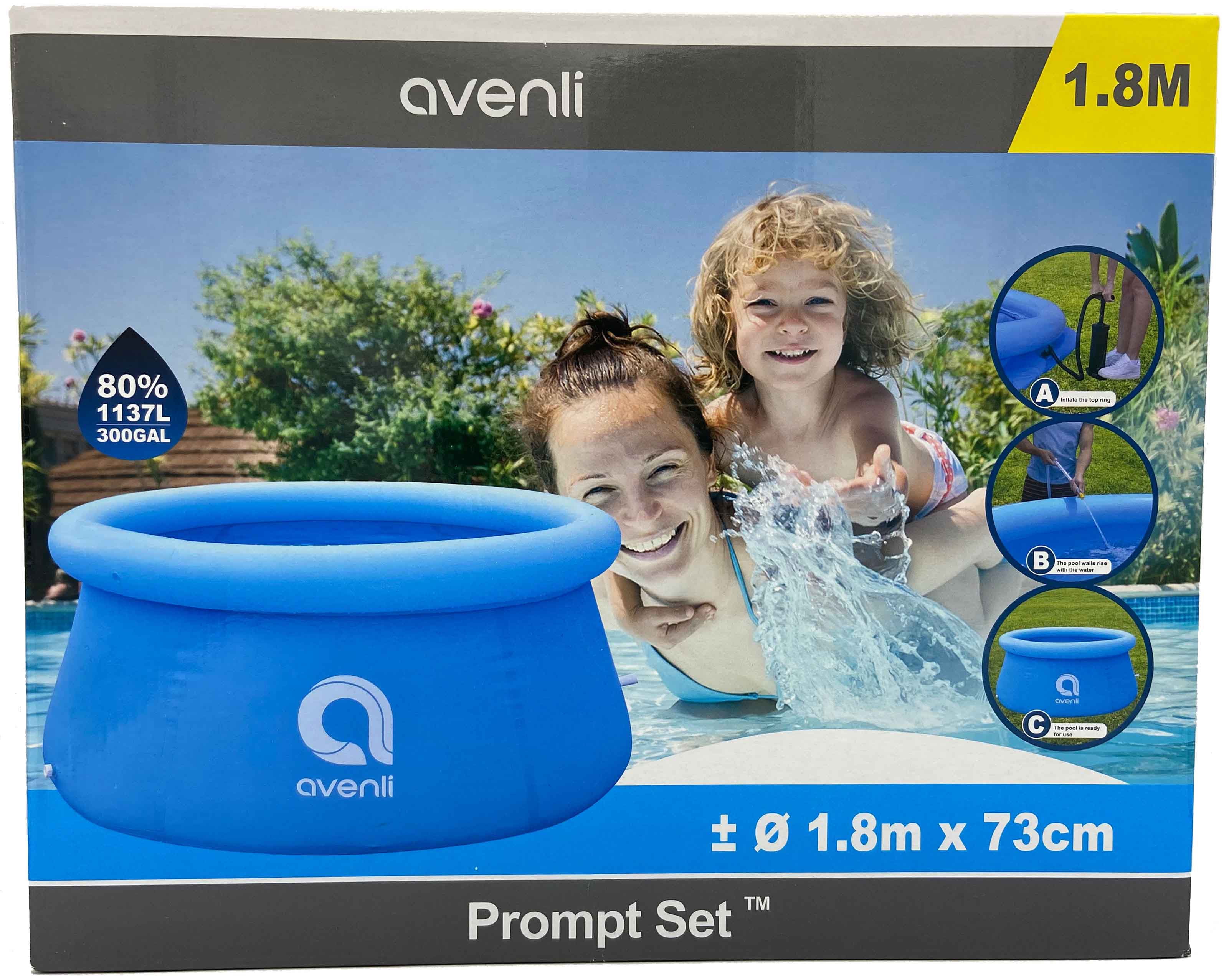 Viecam Inflatable 6' x 29" (6 feet) Portable Swimming Pool | Above Ground for Kids Backyard Garden (6ft x 29in), Round