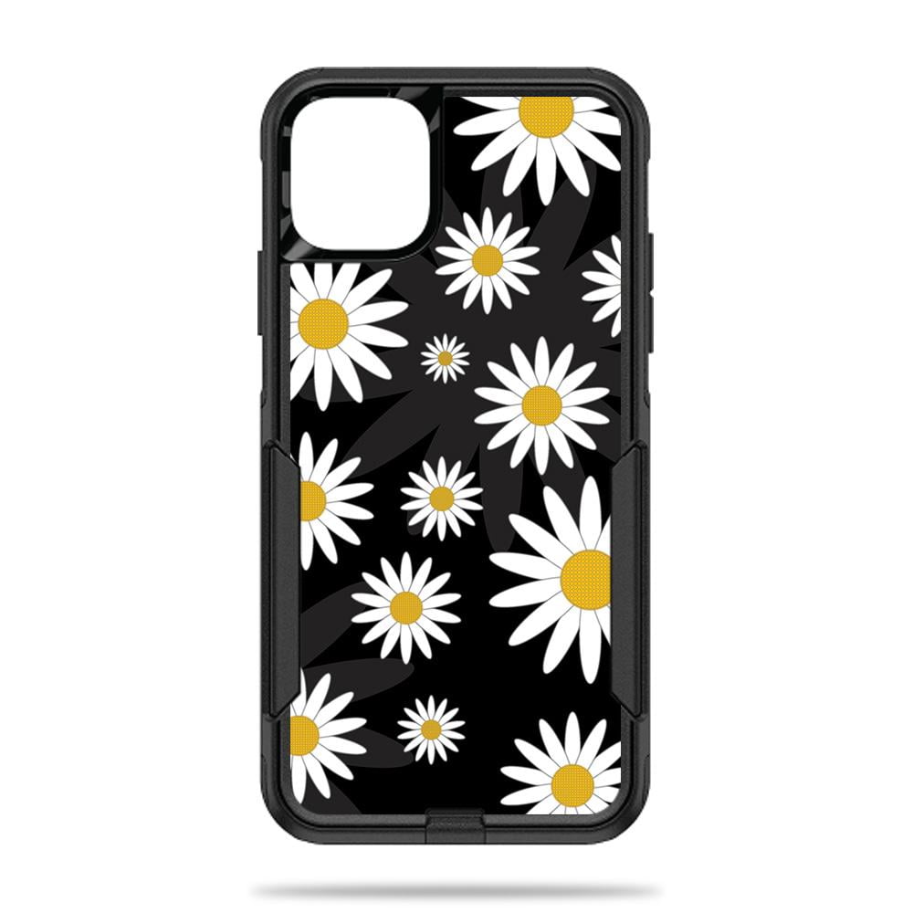 Black phone skin Floral decor iPhone 11 Pro Max Sticker decal  iPhone XS Vintage skin iPhone XR White roses iPhone 11 Pro Poppy flower Gift