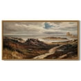 thumbnail image 4 of Drsoum Vintage Wall Art Seaside Path Wilderness Landscape Painting Retro Coastal Scenery Farmhouse Kitchen Living Room Decor 8x16in Natural Framed, 4 of 7