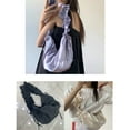 thumbnail image 2 of Shoulder Bag Canvas Solid Color Office Worker Crossbody Satchel Purse With Ruffle Drawstring Designs For Everyday Use, 2 of 2