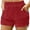 Red, variant on TAGOLD Womens Summer Summer Shorts Pants,Women Solid Pocket Shorts Casual Wear Work Out Shorts Pants