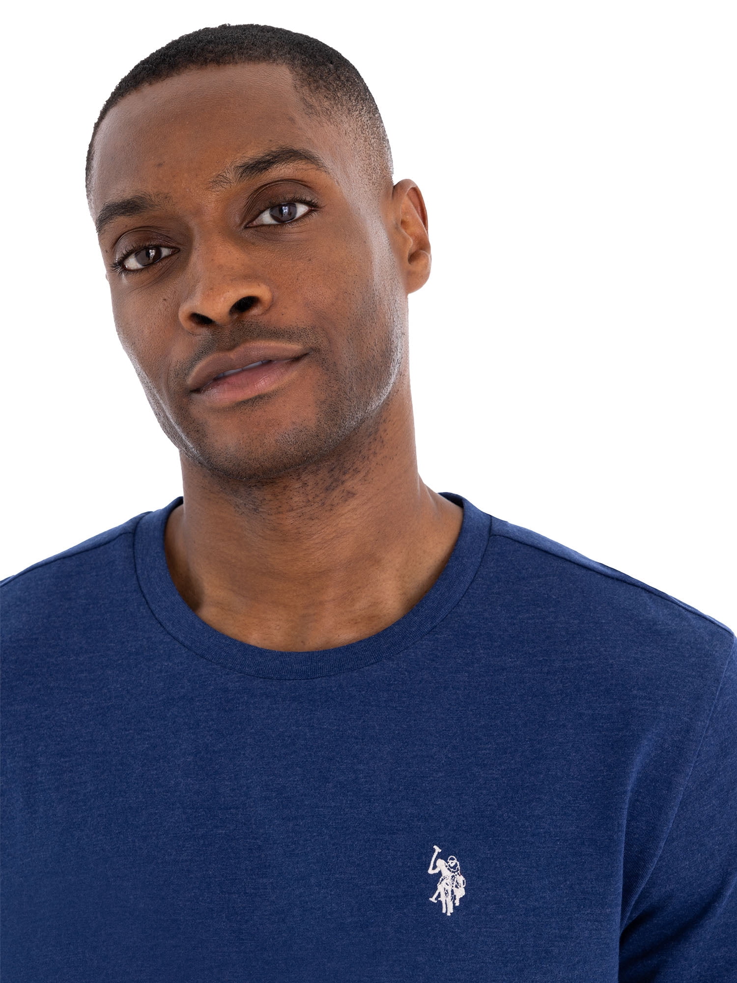 U.S. Polo Assn. Men's Cotton Crewneck Tee with Long Sleeves, Sizes S-XL
