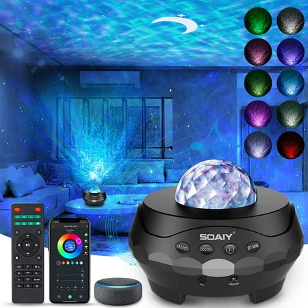 

Star Projector 6 in 1 Galaxy Nebula Night Light with White Noise Bluetooth Speaker Remote/Smart App Starry Light Projector for Gaming Room Home Theater Bedroom