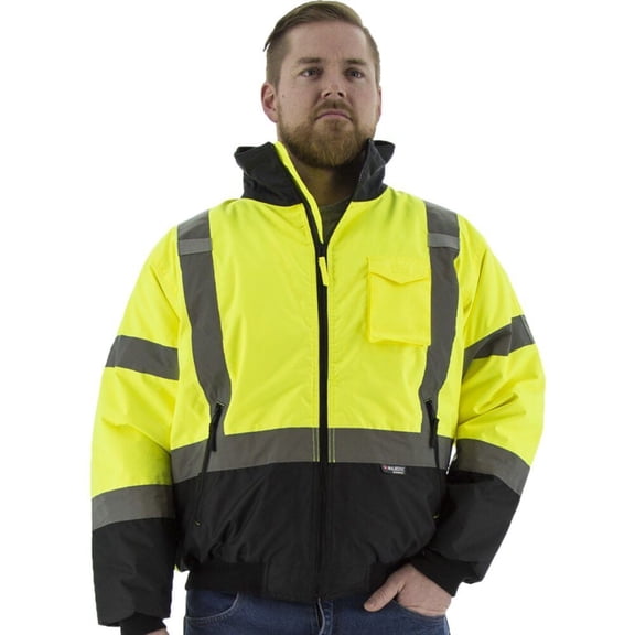 Majestic Glove Tall Waterproof Jacket Hi-Vis Yellow Large