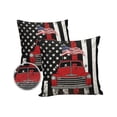 thumbnail image 2 of Outdoor Pillow Covers Throws 4th of July Red Farm Truck Star,Waterproof Pillow Cases Pack of 2 Independence Day Black White Stripe,Durable Cushion Cover Pillowcase for Patio Balcony Couch Garden, 2 of 7