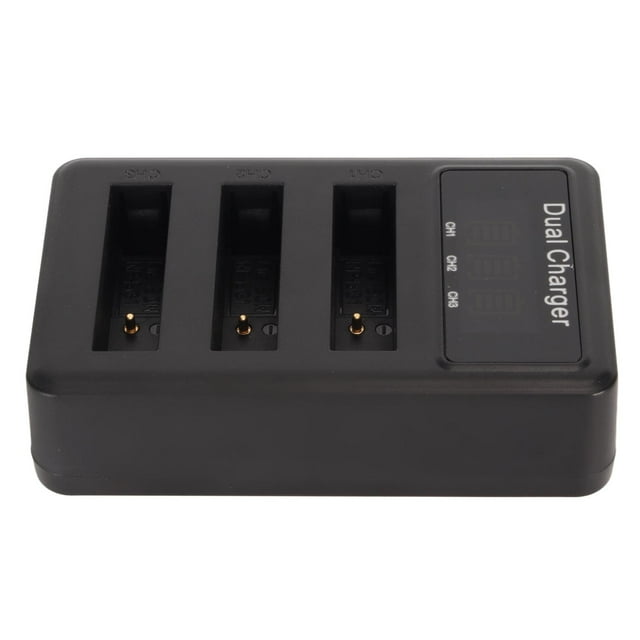 USB Camera Battery Charger, Portable Small Multi Power Display Triple Battery Charger for W210 for H50 for WX1