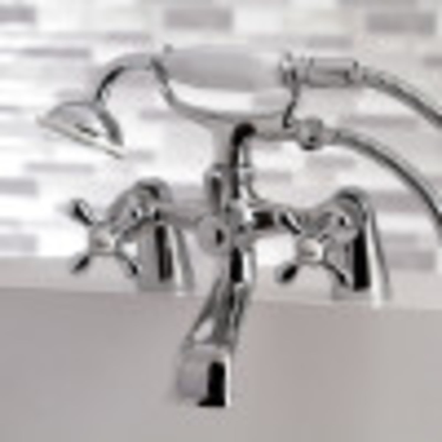 Kingston Brass KS267C Kingston Deck Mounted Clawfoot Tub Filler - Chrome