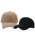thumbnail image 4 of TELOLY 2026 New Fuzzy Sherpa Baseball Caps for Women Teddy Fleece Hip Hop Ball Caps Solid Color Warm Winter Adjustable Travel Hats, 4 of 7