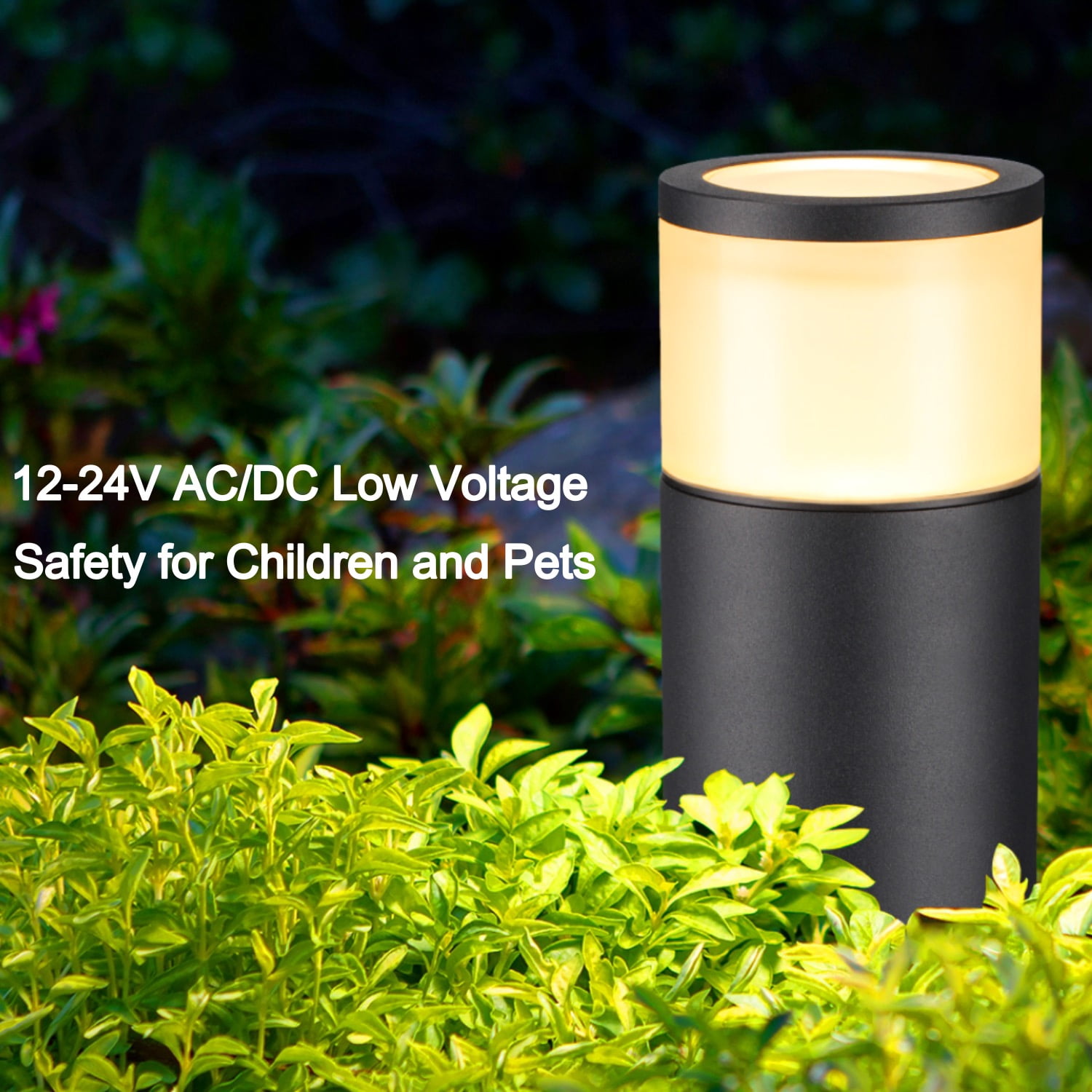 8 Pack LED Low Voltage Landscape Path Lights, 3000K Warm White Lighting, Aluminum Construction Walkway Light