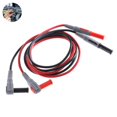 thumbnail image 1 of Cable De Prueba De Enchufe Banana 4Mm 15A 1000V Rojo Negro Ángulo Recto A Cable De Enchufe Banana Recto Para Circuito De Experimento De Física Multímetro 2 Uds Cateissary TO002451-00, 1 of 7
