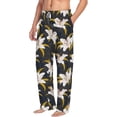thumbnail image 2 of Xecao Lilies Flowers Men's Straight Lounge Pajama Pants: The Ultimate in Comfortable Sleepwear, 2 of 9