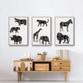 thumbnail image 6 of Ornamental Safari Animals I - Framed Premium Gallery Wrapped Canvas L Frame 3 Piece Set - Ready to Hang, 6 of 9