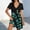 Black a, variant on Women'S Printed V-Neck Loose Short Sleeved Dress With Pockets, Beach Vacation Knee Length Dress