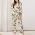 thumbnail image 2 of Balery Different Butterflys Conjunto de Pijama con Estampado para Mujer, Conjunto de Dos Piezas con Manga Larga, Ropa de Dormir Suave con Bolsillos, Pijamas Cómodos-Medium, 2 of 7