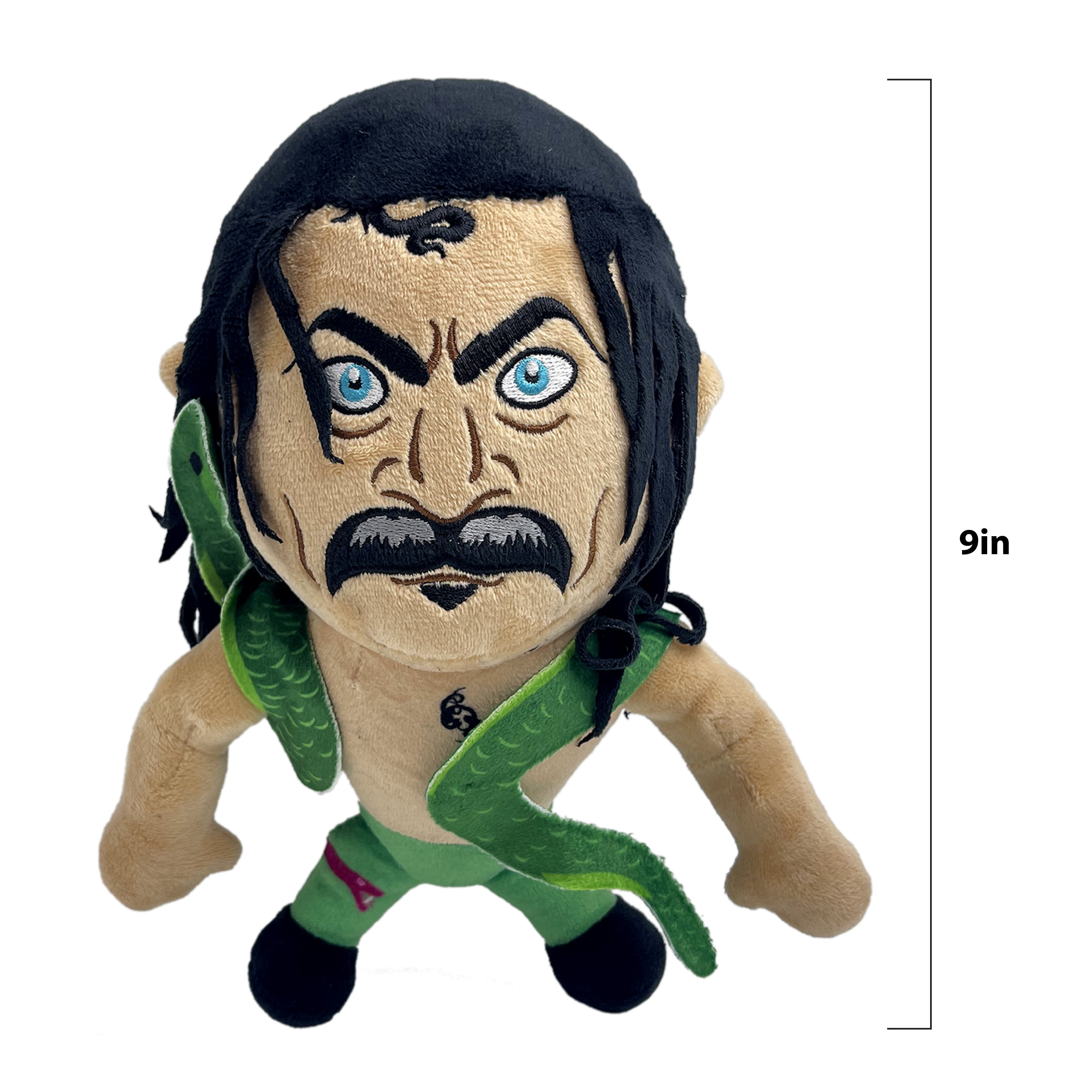 WWE 9" Plush Jake "The Snake" Roberts, Stuffed Action Figure, Children Ages 3+
