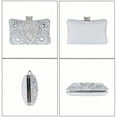 thumbnail image 5 of Womens Sparkly Rhinestone Sequin Glitter bag Clutch Evening Handbag Shoulder Bags Purse for Wedding Party Prom, 5 of 9