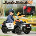 thumbnail image 6 of TOBBI-TOYS 12V Police Car Battery Powered Ride on for Kids Aged 3-6 with Remote Control, Siren, Flashing Lights, Bluetooth, Music, Spring Suspension, Black, 6 of 9