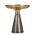 thumbnail image 6 of LeisureMod 19" Round Side Table with Glass Top and Base End Table Brushed Gold Iron Support Indoor Use for Modern Home, Living Room Hyalus Collection, 6 of 15