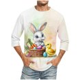thumbnail image 1 of Blusas y camisas de manga larga con cuello redondo para hombre, blusa informal con estampado de cuello redondo y manga corta, blusa estampada para hombre, 1 of 4